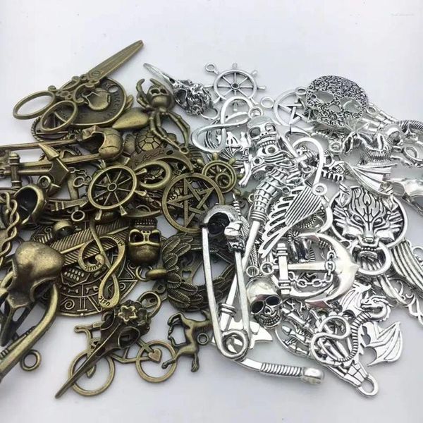 Encantos 40pcsDIY Artesanal Primeiros Acessórios Steam Punk Liga Mecânica Colar Pingente Material de Chaveiro