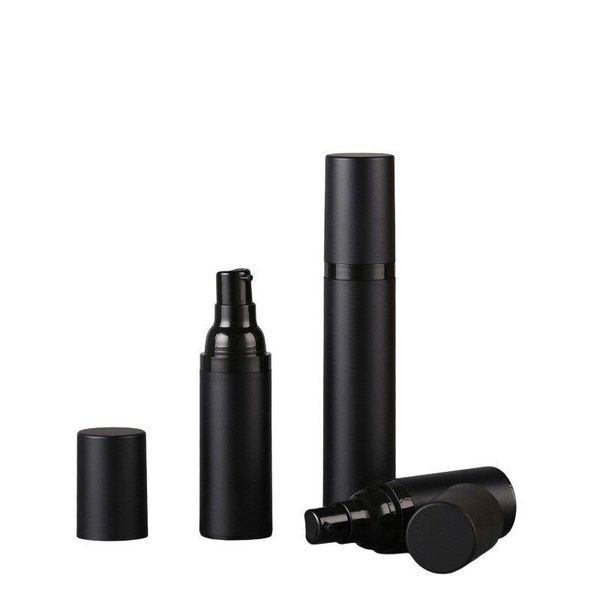 15 ml 30 ml schwarze Airless-Flasche Lotion Creme Pumpe Kunststoffbehälter Vakuumspray 50 ml Kosmetikflaschen Spender für Kosmetik Rgufo