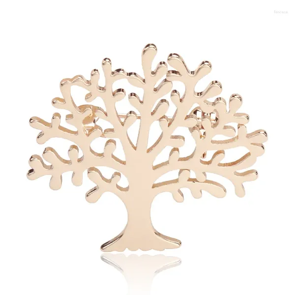 Broschen koreanische Baum des Lebens Brosche Mode Einfache Pflanze Corsage Revers Pins Abzeichen Legierung Weihnachtsfutter Schmuckzubehör Accessoires