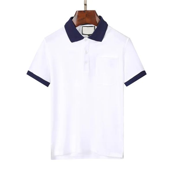 0 Farben Basic Herren Poloshirt Herren T-Shirt Brust Logo Poloshirts Frankreich DesignerLuxury Brand T-Shirt Größe M--XXXL