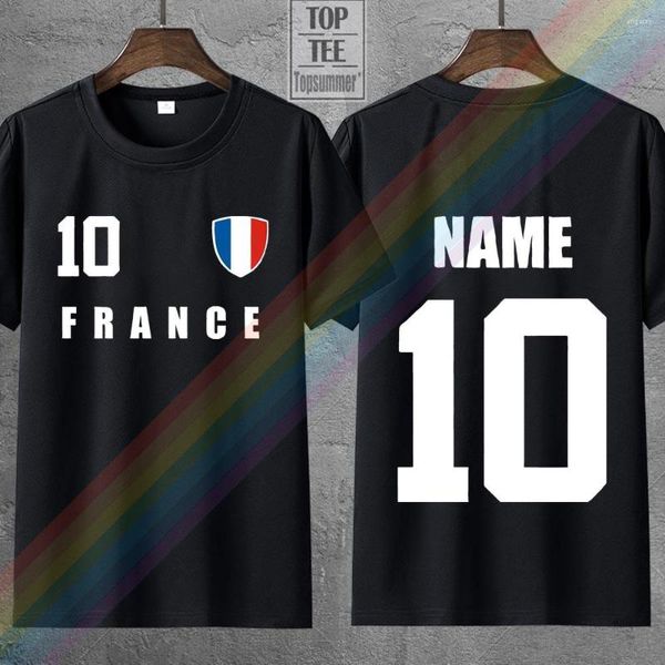 Herren T-Shirts 2023 Sommer Stil Frankreich T-Shirt Jersey Look Fußballer Aufdruck Name und kein lustiges T-Shirt
