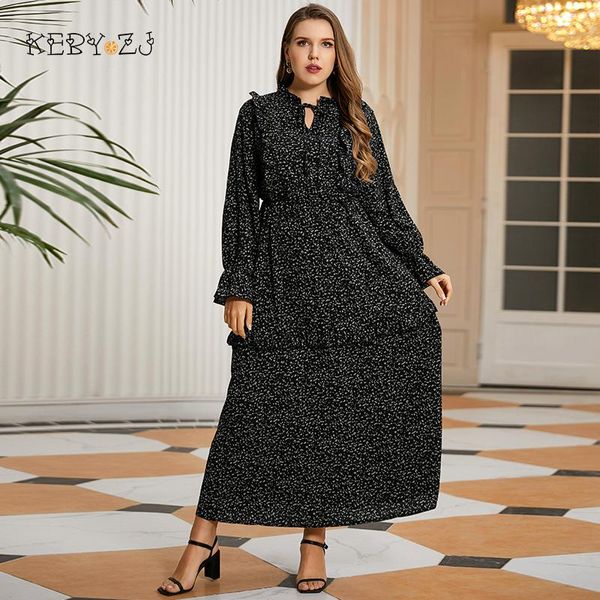 Abiti keby zj abito da festa di grandi dimensioni Donna economica abiti in chiffon economici eleganti vestiti lunghi da donna da donna 3xl 4xl stampare maxi abiti