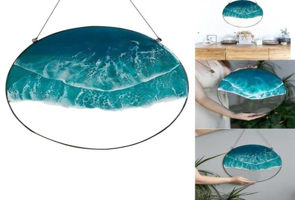 Sea Wave Wall Hanging Dekoration Anhänger Home Decortv Hintergrund Wand Pendellan Dekor Handwerk nordische Ozean Coastal Beach Landschaft 225155097