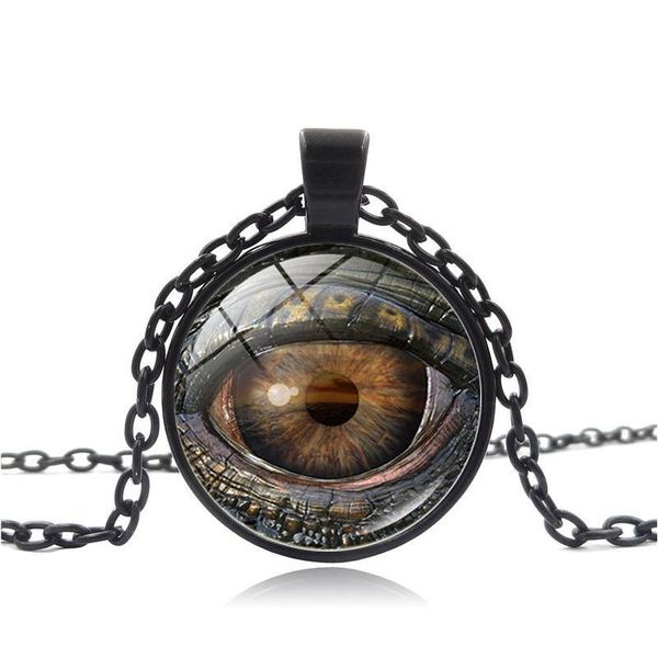 Ciondoli Dragon Eye Time Collana con ciondolo in pietra preziosa Sier Bronzo Vetro Cabochon Collane per donna Uomo Gioielli moda Drop Delivery Dh2Qa