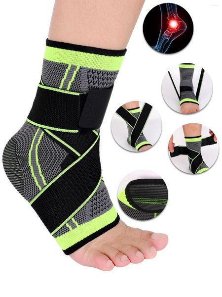 Ayak bileği desteği 1PAIR spor kayışı sıkıştırma kolu kollu 3d elastik bandaj ayak koruyucu dişli spor salonu fitness naylon kemer