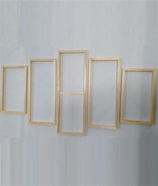 Conjunto de moldura de madeira de 5 painéis para ferramenta de pintura a óleo em tela personalizada DIY arte de parede de madeira interna 2112226259738