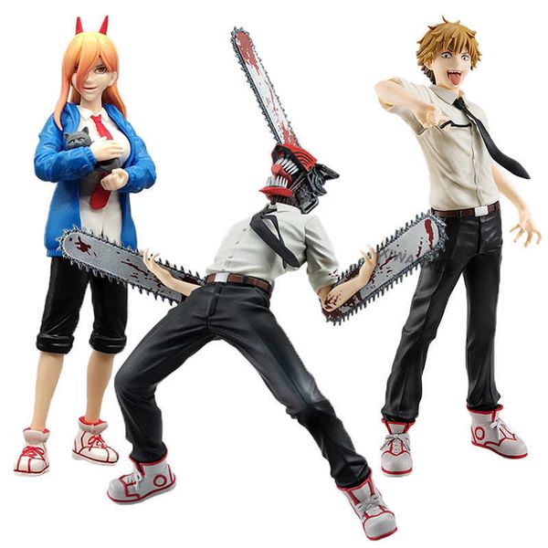 Anime manga 17cm pop -up geçit töreni elemanı denji anime figür güç aksiyon figürü testere adam denji figürin koleksiyon model bebek oyuncakları z0427