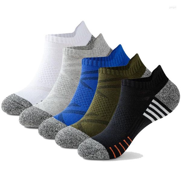 Sports Socks Sport Sport Compression Running Cushioned for Men and Women Tornozelo Cuterto Athletic Meia com suporte de arco