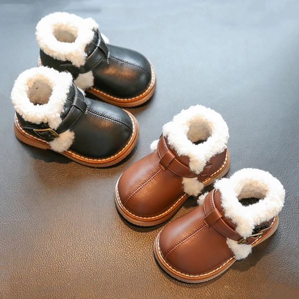 Stiefel Winter geborenes Baby Mädchen warme Plüsch Kleinkind Jungen Lauflernschuhe Knöchel 1 2 3 4 Jahr Chelsea Fashion 231127