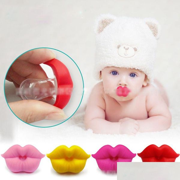 Schnuller Neugeborene Lustige große rote Lippen Sile Infant 5 Farben Baby Schnuller Nippel C4493 Drop Lieferung Kinder Mutterschaft Fütterung Otpns