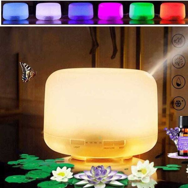 500 ml USB-Ultraschall-Luftbefeuchter Aroma Diffuser Diffuser Mist Maker mit blauem LED-Licht