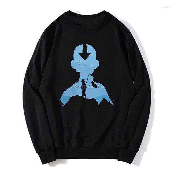 Herren Hoodies Herren Avatar The Last Airbender Aang Sci-Fi Action Film Hoodie Fleece Sweatshirt Unisex Pullover Streetwear