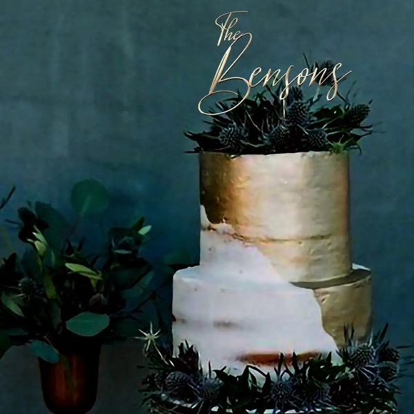 Outros suprimentos para festas de eventos Topper de bolo de casamento personalizado Script personalizado Mr e Mrs Cake Toppers para aniversário Decore seu bolo de casamento 231127