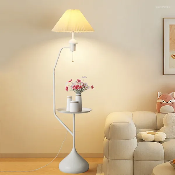 Stehlampen Regal LED Lampe Plissee Nordic Wohnzimmer Sofa Couchtisch Atmosphäre Schlafzimmer Nachttisch