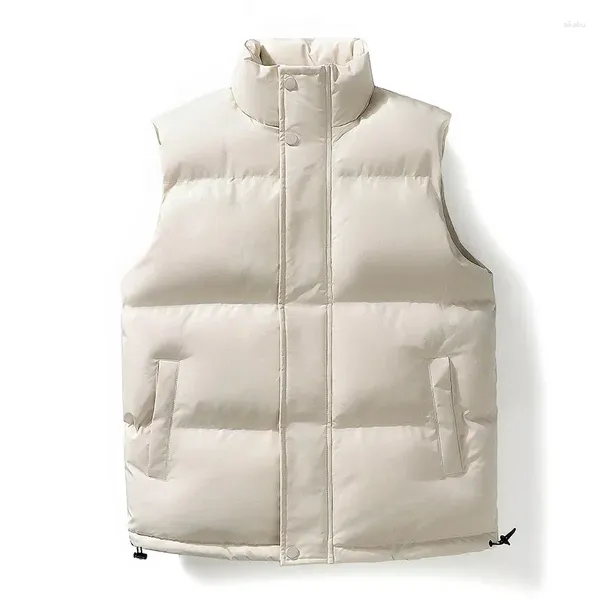 Giacche da uomo Uomini caldi Gilet imbottito Cappotti Tasche Moda casual Autunno Inverno Senza maniche Piumino Harajuku Stile coreano Coppia Clothi