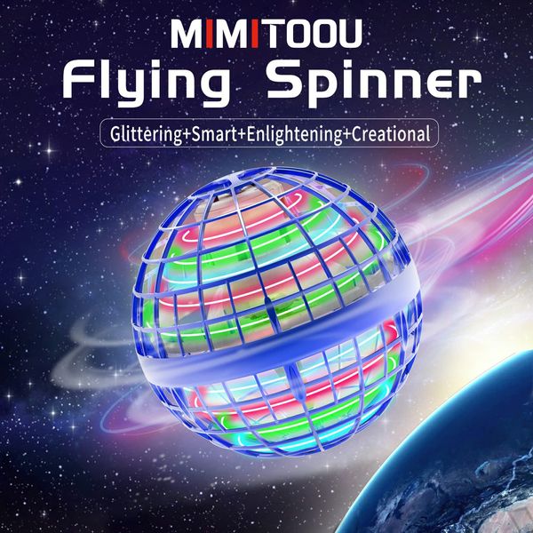Novità Giochi Volare Orb Ball Toy Magic Neba Hover Boomerang 360° Spinner rotante Mini Drone per bambini Annunci Outdoor Indoor Floating Ea Amsza