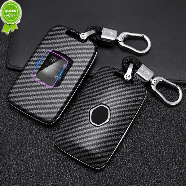 New Car Key Case Per Renault Koleos Kadjar Scenic Megane Sandero Espace Clio Captur Kangoo Laguna Talisman Twingo Carbon Fibe Cover