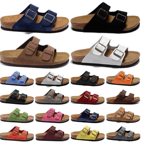 Sandali Arizona Slides Uomo Donna Pantofole Birko-Flor Pelle nabuk Zoccoli scamosciati Mocha Nero Bianco Scarpe da spiaggia Slider Platform Motion current 65ess