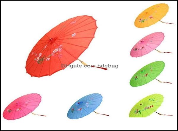 Regenschirme Japanischer chinesischer orientalischer Sonnenschirm, handgefertigter Stoffschirm für Hochzeitsfeier, Pografie-Requisiten, Lx6477, Drop-Lieferung 2021 Ho3017818