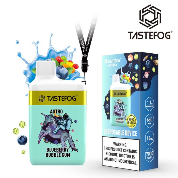 Popolare negli Stati Uniti Puff 7000 Kit Vape monouso Scatola per sigaretta elettronica 5% 16ml 10Flavors Cordino gratuito