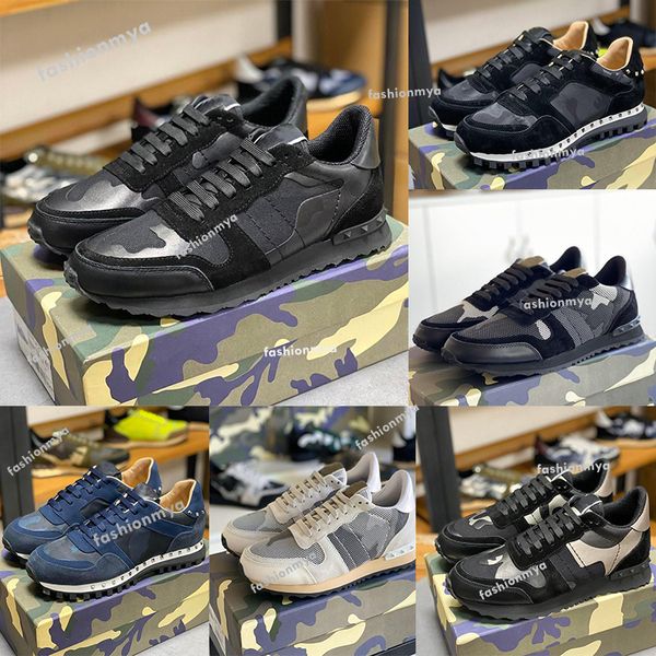 Designer tênis de tênis homens sapatos mulheres garanhão camuflagem de camuflage malha camuflada instrutor de plataforma de camufla