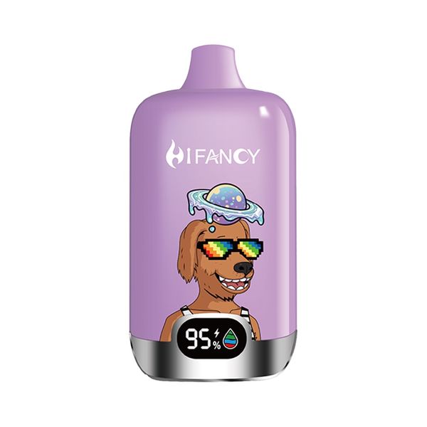 Hifancy 16000 puffs com display de energia e cigarro vapes descartáveis puff 15k vaper carrinhos destacáveis puff 12000 caixa digital 26ml mesh coil razz bar