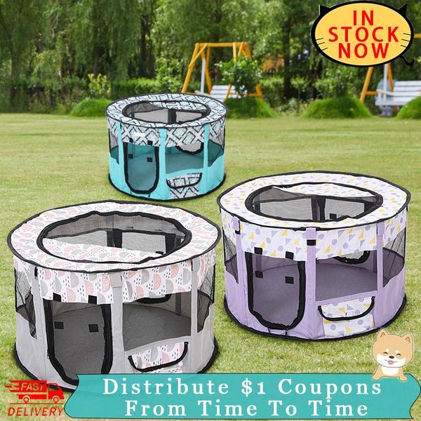 Paspaslar Portable Pet Cage For Petable Pet Çadır Dış Köpek Evi Kapalı Playpen Puppy Cats Kennel Aksesuarlar Odası