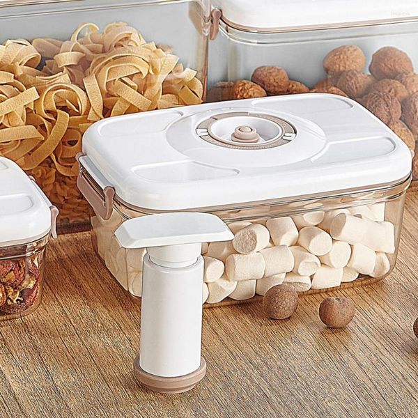 Bottiglie di stoccaggio 1 set di contenitori per alimenti Design visibile Conservazione del tempo Vaso per cereali a contatto di lunga durata con pompa