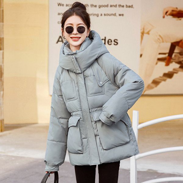 2023 Nuovo Inverno Parka da donna con cappuccio piumino corto cappotto di cotone spesso giacca imbottita in cotone casual tuta sportiva da donna femminile