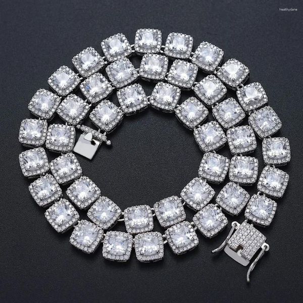 Ketten Hip Hop Kubanische Kette 10mm Kubischer Zirkon Funkelnd Wie Diamant Super Shine Schmuck Für Rapper Junger Mann Halskette