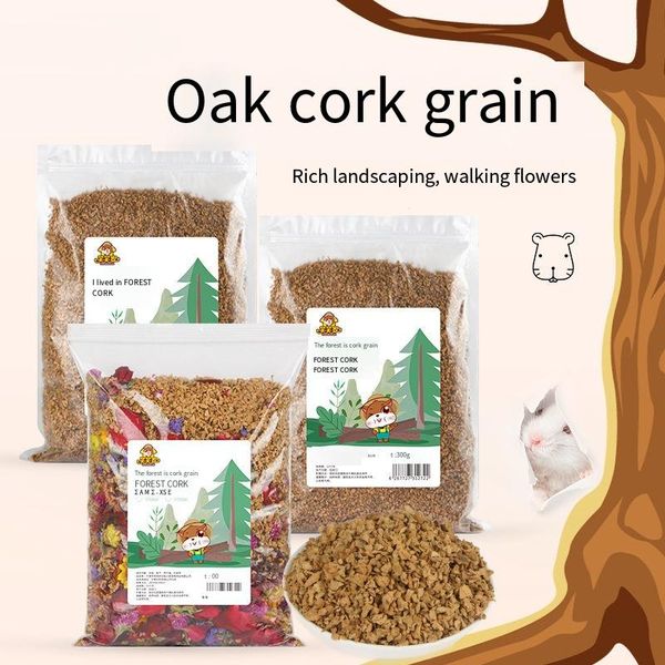 Giocattoli Pellet di sughero di quercia Biancheria da letto per criceti Senza polvere Criceto che scava lettiera Gabbia per criceti Forniture paesaggistiche Accessori per criceti