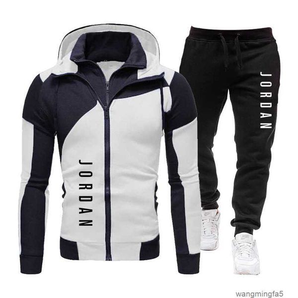 0o3o Tute da uomo Autunno Inverno Moda Lettera Giacca a vento di lusso Dunks Set Jogger Pantaloni sportivi da uomo Designer Brand Boy Zipper