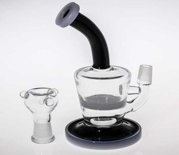 5 Stilde Stil Cam Bong Bong Recycler Sline Sinepkolator DAB DIBS 100 Gerçek Görüntü Harnaklar Sigara Su Boruları Hookahs9895895