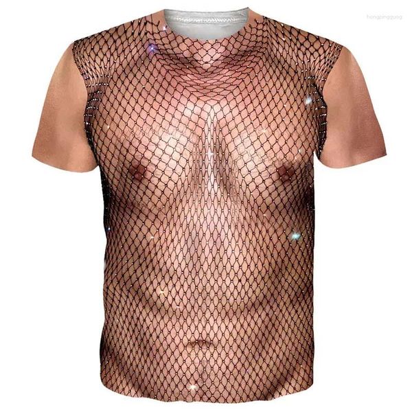 Erkek Tişörtleri Yaz Komik Kas Grafik 3D Baskı T-Shirt Erkek Kadın Büyük Boyutlu Günlük Moda Sokak Giyim UNISEX TEE TOPS MAN GİBİ