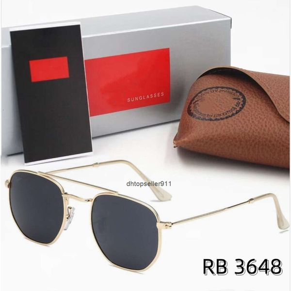 2024 Mens Rao Baa Classic Brand donna Occhiali da sole vieta Luxury Designer Eyewear Bands Metal Frame Designers Ray Occhiali da sole Donna con scatola di alta qualità ML RB 3648