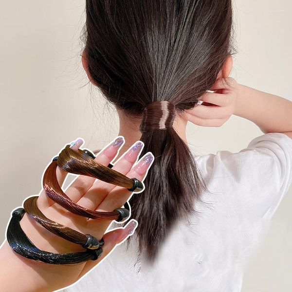 Haarschmuck Mode Perücke Haargummis Bowknot Band Tie Bun Elastische Haarbänder Styling für Frauen Pferdeschwanzhalter Mädchen