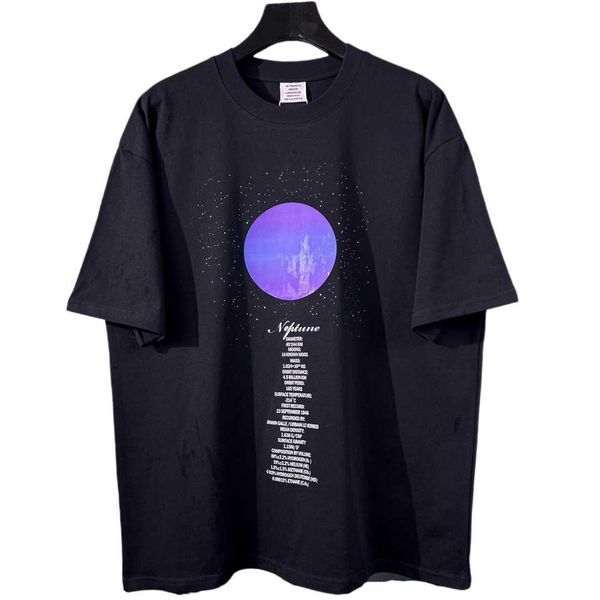 Designer-T-Shirt Herren Vetemens Shirt Männer Frauen Grafik-Shirts Y2k Streetwear Übergroße Baumwolle Moontops Herren-Designer-Luxus-Kurzarm-Hip-Hop-T-Shirt