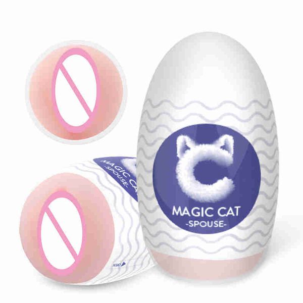 bambola del sesso per uomo Masturbating Egg Masturbatore Vagin Homme Masturbazione Masturbatore maschile Magic Cat Eggs 12 Stili Figa tascabile portatile