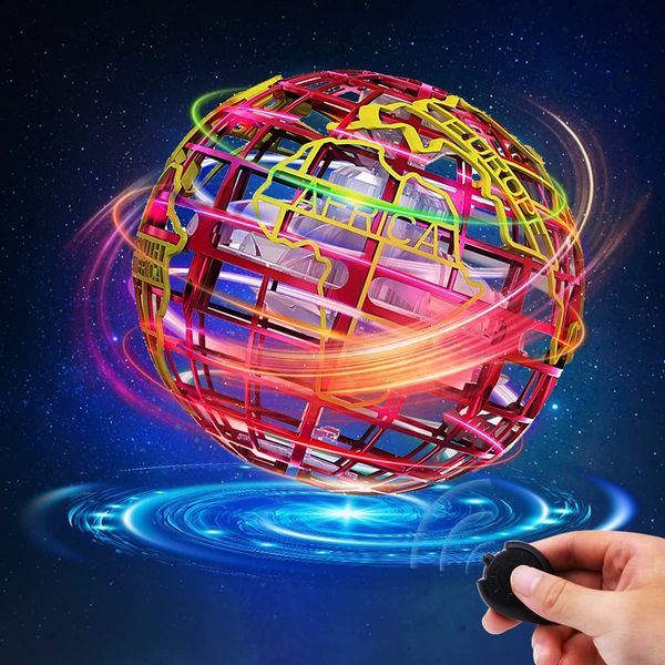 Jogos de novidade Flying Ball Space Orb Hover Toys para crianças Adts Magic 360ﾰRotating com Dream Led Indoor Outdoor Christmas Festival 2021 Am7Fm