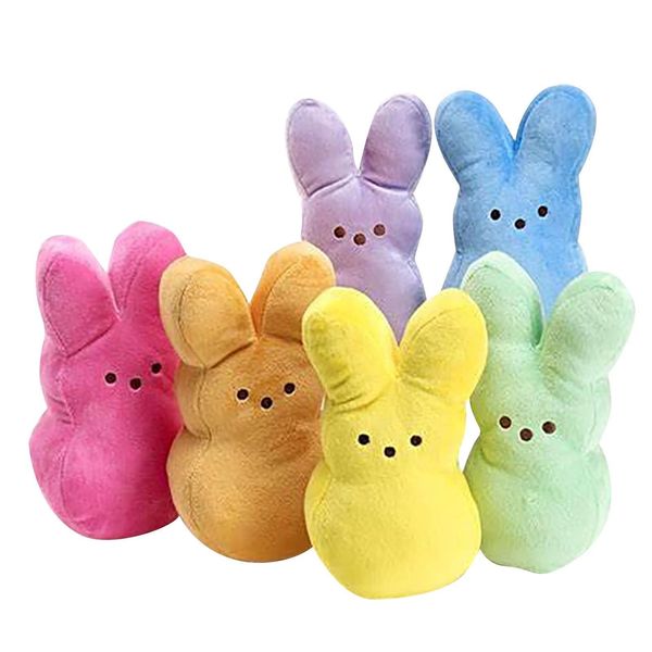 Animali di peluche ripieni Coniglietto di Pasqua Peeps Giocattoli di peluche Y Simpatico coniglio Simation Bambola di peluche per bambini Cuscino morbido Birthda Dhjpo