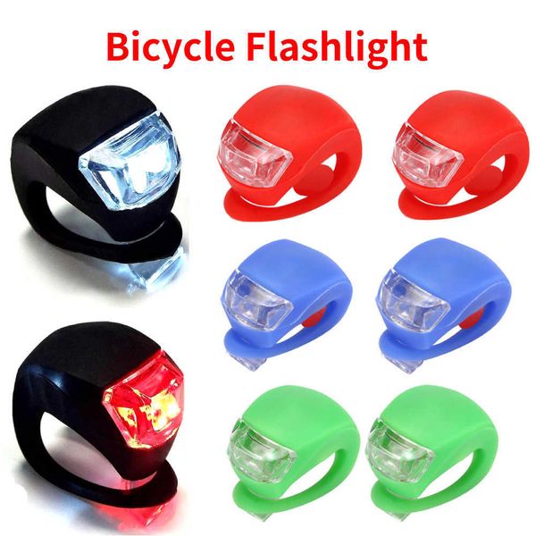 Fahrradlichter LED Silikon Fahrrad Vorne Rücklicht Set 3 Modi Wasserdicht MTB Mountain Road Bike Radfahren Scheinwerfer Schwanz Warnlampe P230427