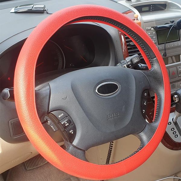 Coprivolante universale fai da te multi colore pelle morbida copertura in silicone custodia per auto accessori per automobili