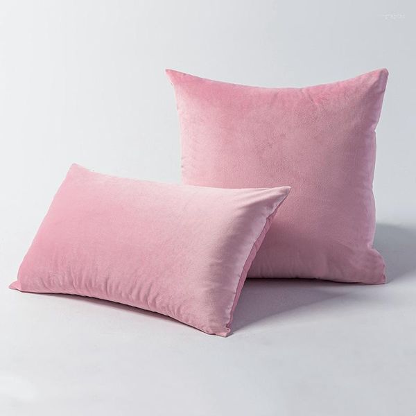 Caso de veludo de alta qualidade de travesseiro 30x50 45x45 50x50cm para quarto de sala de estar com decoração cinza rosa