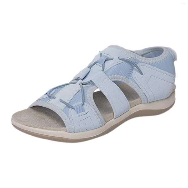 Sandálias Senhoras de baixo colorblock de colorido de peixe esportivo respirável Praia romana PVC Sapatos plásticos de plástico Hollow Summer 2023