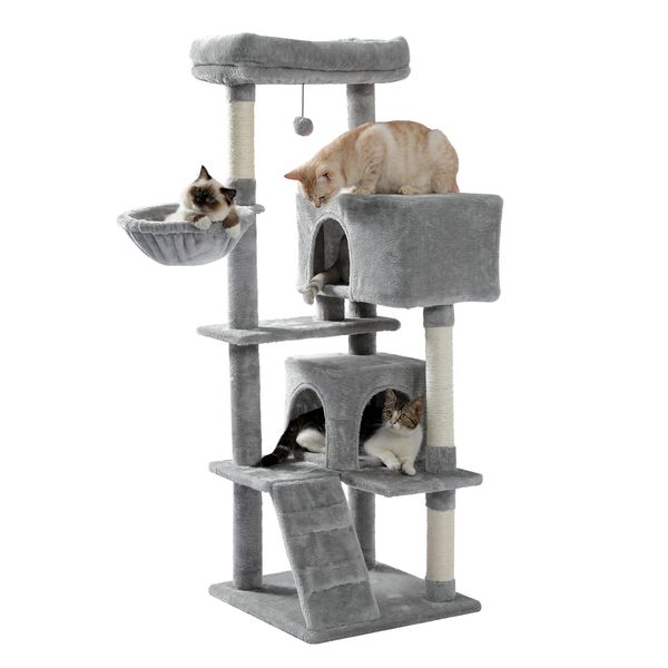 Tiragraffi Scala per albero di gatto Tiragraffi in sisal naturale per gatti Gattino Proteggi mobili Gatto Torre multi-livello Speciosa e accogliente collinetta per condominio