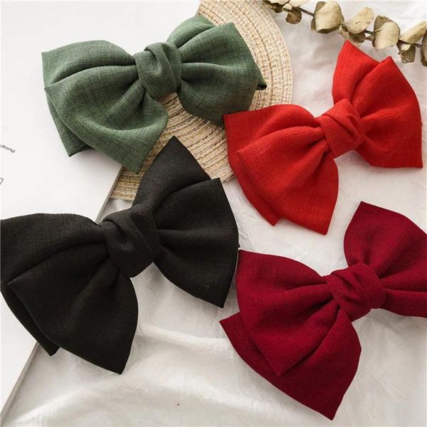 Acessórios de cabelo primavera/verão 2023 tecido de grampo japonês bowknot selvagem