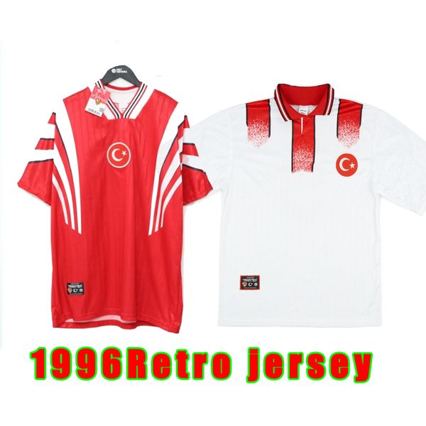 1996 Maglie da calcio Turchia Maglie da calcio Home 96 98 Hakan Rustu Basturk Tosun Arda Kalhanos Maglia da calcio UGC Burak Chemists Day Squadra nazionale di calcio