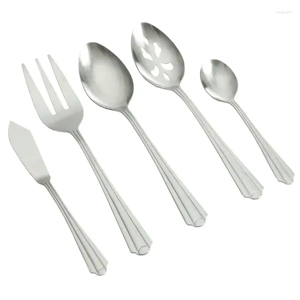 Geschirr-Sets Taquan 45-teiliges Besteck-Set, trocknergeeignet, Küchenbesteck, Löffel, Holzutensilien, Lunchbox für Kinder, Butterdose, Reisen