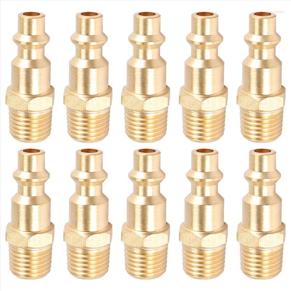 Depolama Çantaları Pirinç 1/4 inç NPT Erkek Hava Hortumu Hızlı Bağlantı Adaptör Kuplör Fiş Kiti Kompresör Bağlantıları 10pcs (Erkek NPT)