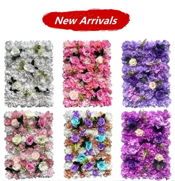 Novas Flores Artificiais de 60x40cm Diy Diy Wedding Flower Wall Wall Painels Silk Rose Hydrangea Party Decor Flower8982906